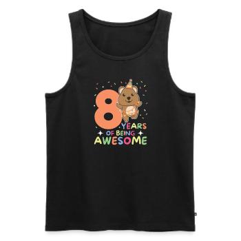 Quokka pour les enfants de 8 ans de huit ans - Débardeur bio Premium Homme - noir - Devant - Michal (187cm)
