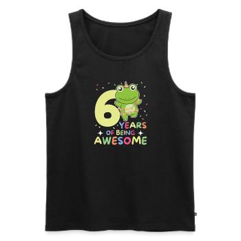 Grenouille pour les enfants de six ans - Débardeur bio Premium Homme - noir - Devant - AI Model Male 178 light (178cm)
