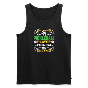 Ball Snob Pickleball Player Pickleball Design - Débardeur bio Premium Homme - noir - Devant - Michal (187cm)