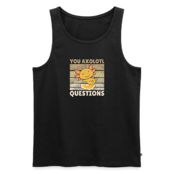 Axolotl lover cute animals children axolotl - Men's Premium Organic Tank Top - black - Front - Michal (187cm)
