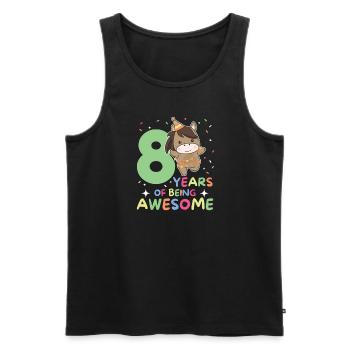 Horse for 8th birthday Children eight years old - Men's Premium Organic Tank Top - black - Front - Michal (187cm)
