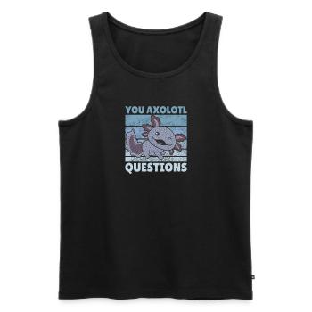 Axolotl lover cute animals children axolotl - Men's Premium Organic Tank Top - black - Front - Michal (187cm)