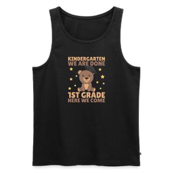 Kids Kindergarten graduate Bär 1st grade - Männer Premium Bio Tank Top - Schwarz - Vorne - Michal (187cm)