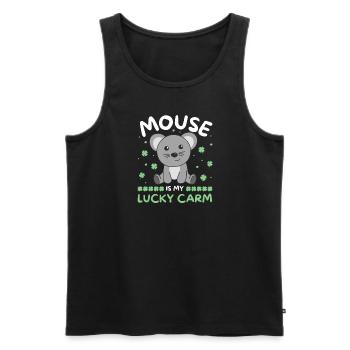 Maus est ma voiture porte-bonheur Kleeblatt St Patricks Day - Débardeur bio Premium Homme - noir - Devant - Michal (187cm)