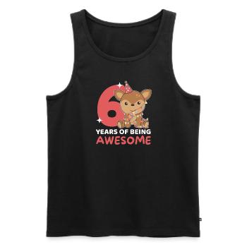 Cerf pour 6e anniversaire Enfants de six ans - Débardeur bio Premium Homme - noir - Devant - Michal (187cm)