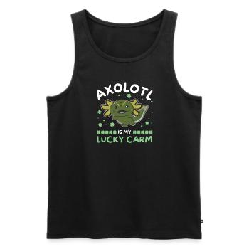 Axolotl est ma voiture chanceuse Kleeblatt St Patricks Day - Débardeur bio Premium Homme - noir - Devant - Michal (187cm)