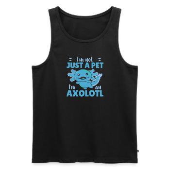 I'm not just a pet I'm an Axolotl cute axolotl - Männer Premium Bio Tank Top - Schwarz - Vorne - Michal (187cm)