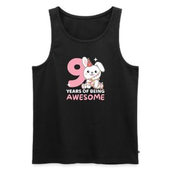 Rabbit for 9th birthday Children nine years old - Men's Premium Organic Tank Top - black - Front - Michal (187cm)
