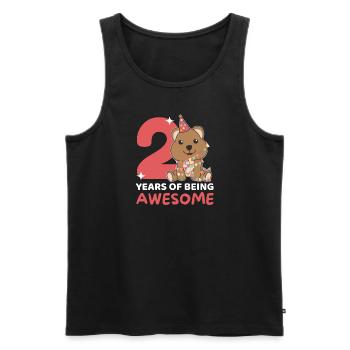 Quokka pour les enfants de 2e anniversaire de deux ans - Débardeur bio Premium Homme - noir - Devant - Michal (187cm)