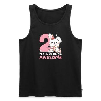 Rabbit for 2nd birthday Children two years old - Men's Premium Organic Tank Top - black - Front - Michal (187cm)