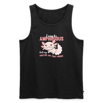 Axolotl Amphibians Salamander cute axolotl - Men's Premium Organic Tank Top - black - Front - Michal (187cm)