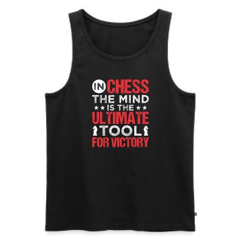 Chess Chess piece King Pawn Dream - Men's Premium Organic Tank Top - black - Front - Michal (187cm)