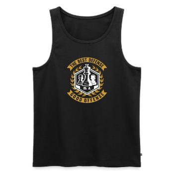 Schach Schachfigur König Bauer Traum - Männer Premium Bio Tank Top - Schwarz - Vorne - Michal (187cm)