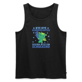 bye bye Kindergarten ich bin jetzt ein Schulkind - Männer Premium Bio Tank Top - Schwarz - Vorne - Michal (187cm)