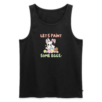cute dogs for Easter Bulldog - Men's Premium Organic Tank Top - black - Front - Michal (187cm)