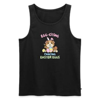 cute guinea pigs for Easter with Easter eggs - Men's Premium Organic Tank Top - black - Front - Michal (187cm)