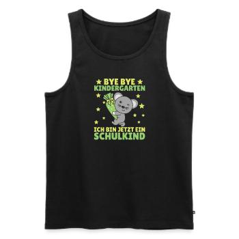 bye bye Kindergarten ich bin jetzt ein Schulkind - Männer Premium Bio Tank Top - Schwarz - Vorne - Michal (187cm)