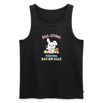cute bunnies for Easter with Easter eggs bunny - Men's Premium Organic Tank Top - black - Front - Michal (187cm)