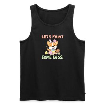 cute dogs for Easter Corgi - Men's Premium Organic Tank Top - black - Front - Michal (187cm)