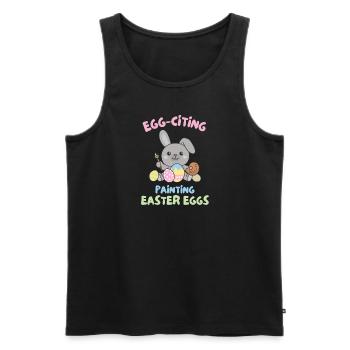 cute bunnies for Easter with Easter eggs bunny - Men's Premium Organic Tank Top - black - Front - Michal (187cm)