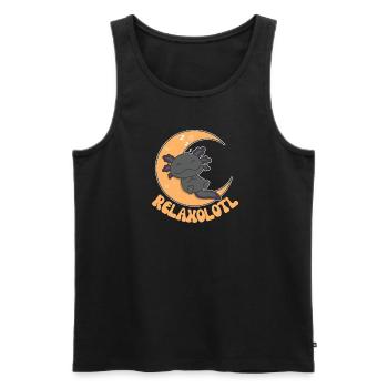 Relaxolotl Axolotl Liebhaber süße Tiere relaxen - Männer Premium Bio Tank Top - Schwarz - Vorne - Michal (187cm)