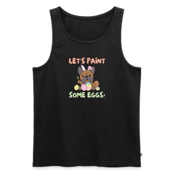 cute dogs for Easter Bulldog - Men's Premium Organic Tank Top - black - Front - Michal (187cm)