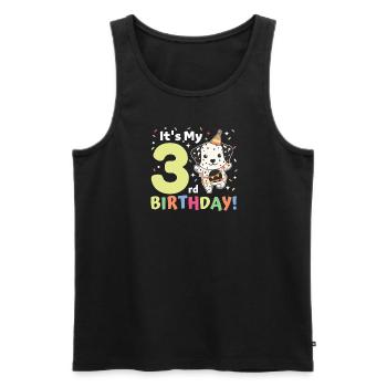Dalmatiens pour les enfants de 3ème anniversaire de trois ans - Débardeur bio Premium Homme - noir - Devant - Michal (187cm)