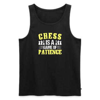 Chess Chess piece King Pawn Dream - Men's Premium Organic Tank Top - black - Front - Michal (187cm)