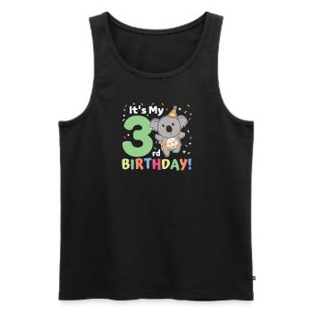 Koala pour les enfants de 3ème anniversaire de trois ans - Débardeur bio Premium Homme - noir - Devant - Michal (187cm)