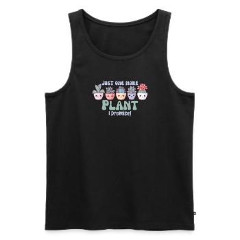 Funny Plant Saying Plant Kawaii Succulent - Men's Premium Organic Tank Top - black - Front - AI Model Male 178 light (178cm)