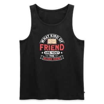 Book lover design with books for literature - Men's Premium Organic Tank Top - black - Front - Michal (187cm)