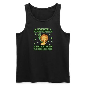 bye bye Kindergarten ich bin jetzt ein Schulkind - Männer Premium Bio Tank Top - Schwarz - Vorne - Michal (187cm)