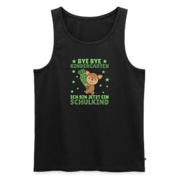 bye bye Kindergarten ich bin jetzt ein Schulkind - Männer Premium Bio Tank Top - Schwarz - Vorne - Michal (187cm)