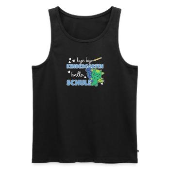 bye bye Kindergarten hallo Schule Drache - Männer Premium Bio Tank Top - Schwarz - Vorne - Michal (187cm)