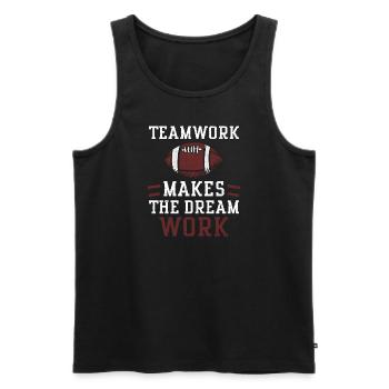 Teamwork makes the dream work - Men's Premium Organic Tank Top - black - Front - Michal (187cm)