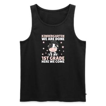 Kids Kindergarten graduate Kuh 1st grade - Männer Premium Bio Tank Top - Schwarz - Vorne - Michal (187cm)