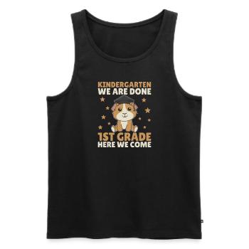 Enfants Diplômé de la maternelle cochon d’Inde 1er - Débardeur bio Premium Homme - noir - Devant - Michal (187cm)