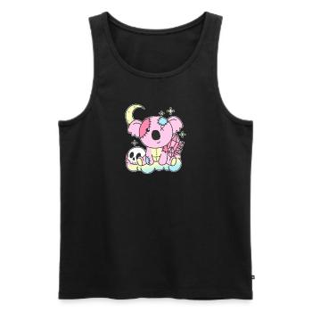 Kawaii Gothic Koala Pastel Gothic Goth - Men's Premium Organic Tank Top - black - Front - Michal (187cm)