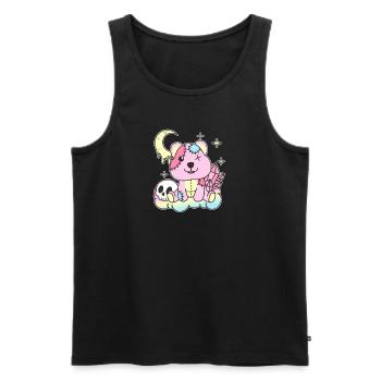 Kawaii Gothic Quokka Pastel Gothic Goth - Men's Premium Organic Tank Top - black - Front - Michal (187cm)