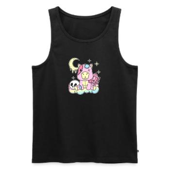Kawaii Gothic Capybara Pastel Gothic Goth - Men's Premium Organic Tank Top - black - Front - Michal (187cm)