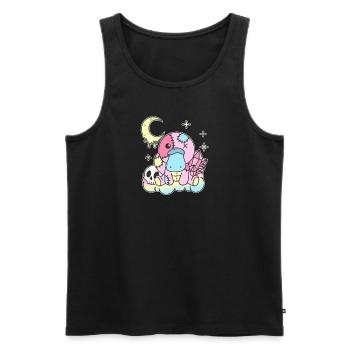 Kawaii Platypus Sloth Pastel Gothic - Men's Premium Organic Tank Top - black - Front - Michal (187cm)