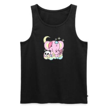 Kawaii Gothic Elephant Pastel Gothic Goth - Men's Premium Organic Tank Top - black - Front - Michal (187cm)
