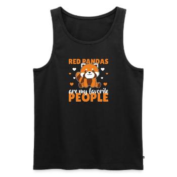Red pandas are my dearest people cute panda - Men's Premium Organic Tank Top - black - Front - AI Model Male 178 light (178cm)