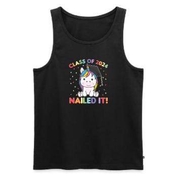 La classe des enfants de 2024 l’a cloué licorne - Débardeur bio Premium Homme - noir - Devant - Michal (187cm)