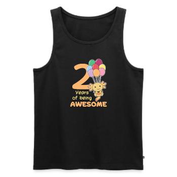 Axolotl pour les enfants de 2ème anniversaire deux ans - Débardeur bio Premium Homme - noir - Devant - Michal (187cm)