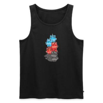 Polyamory Flag Gay Pride LGBTQ Einhorn Turm - Männer Premium Bio Tank Top - Schwarz - Vorne - AI Model Male 178 light (178cm)