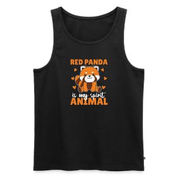 Red Panda is my spirit animal - cute Red Panda - Men's Premium Organic Tank Top - black - Front - AI Model Male 178 light (178cm)