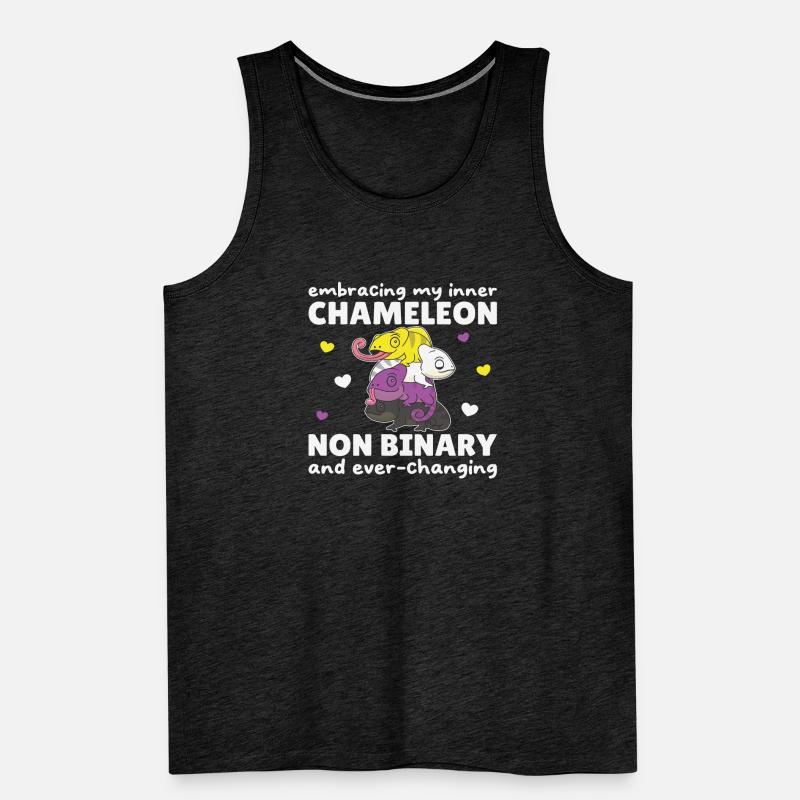 Nonbinary Chameleon Flag Pride LGBTQ Non Binary Men's Premium Organic Tank Top