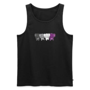 Asexual Flag Pride LGBTQ Elephant - Men's Premium Organic Tank Top - black - Front - Michal (187cm)
