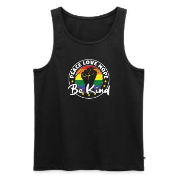Pride Regenbogen Flag Pride LGBTQ Peace love hope - Männer Premium Bio Tank Top - Schwarz - Vorne - AI Model Male 178 light (178cm)